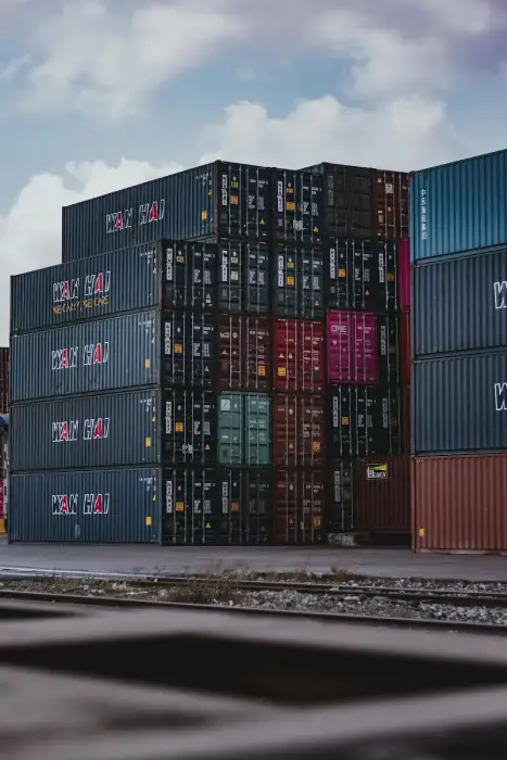 stacked containers